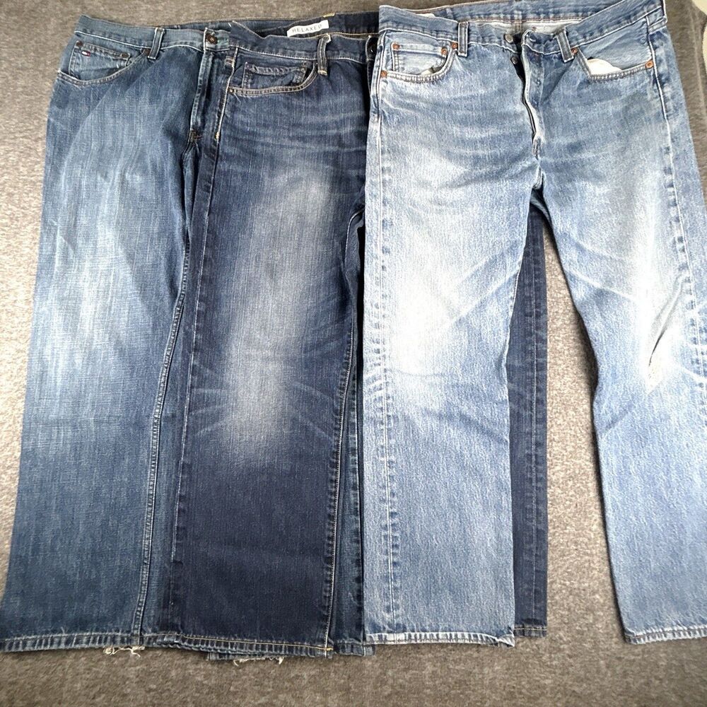 Lot of 3 Men's Jeans Sz 36x30 Levi’s 501 Tommy Hilfiger Gap & Levi’s 505 Shorts